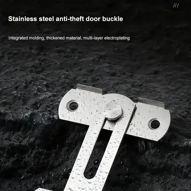 Loquet de Porte Coulissante en Acier Inoxydable – Matériau Durable pour Portes, Portails, Fenêtres et Placards - BLACKBEARD OUTDOOR INDUSTRIES