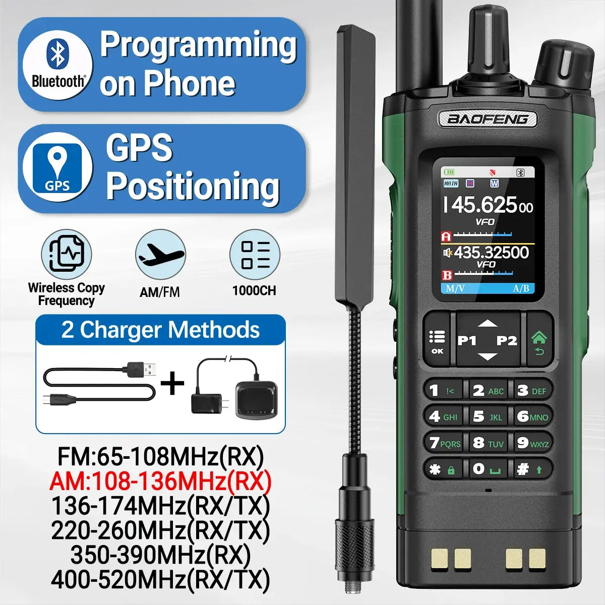 Talkie-Walkie Baofeng UV-32 – Programmation Bluetooth & GPS Intégré Ma boutique