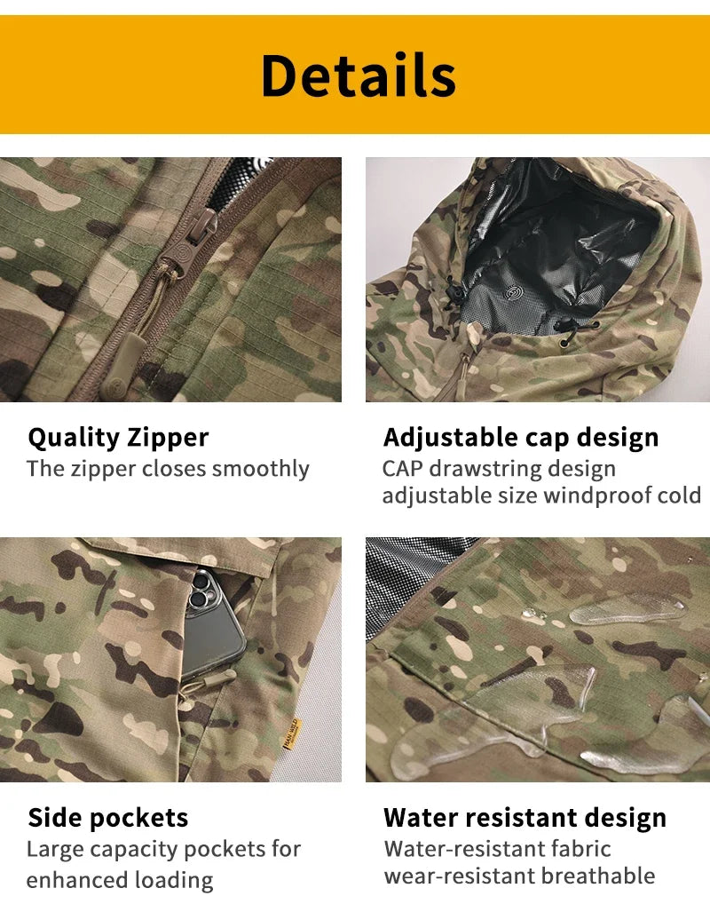 Ensemble d’Hiver Chasse Outdoor – Veste et Pantalon Camouflage Épais, Chauds, Imperméables, Uniforme Tactique Résistant à l’Usure - BLACKBEARD OUTDOOR INDUSTRIES