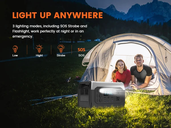 Générateur Solaire Portable avec Batterie LiFePO4 | UPS intégré | Sortie 110V / 220V AC | Idéal pour Camping, Maison, Secours - BLACKBEARD OUTDOOR INDUSTRIES