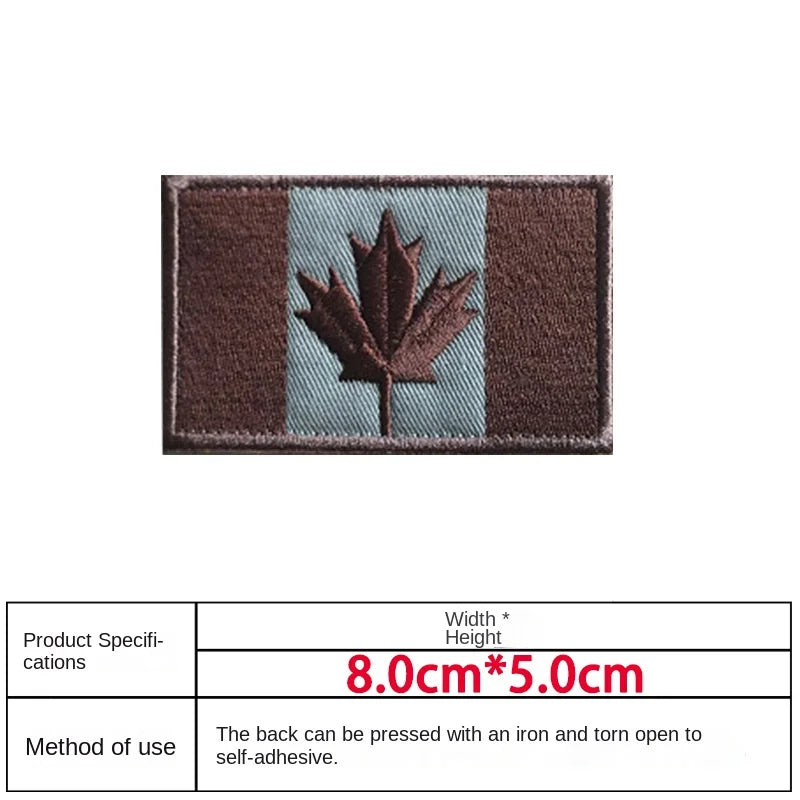 Patch Drapeau Canada – Brodé avec Velcro ou à Coudre - BLACKBEARD OUTDOOR INDUSTRIES