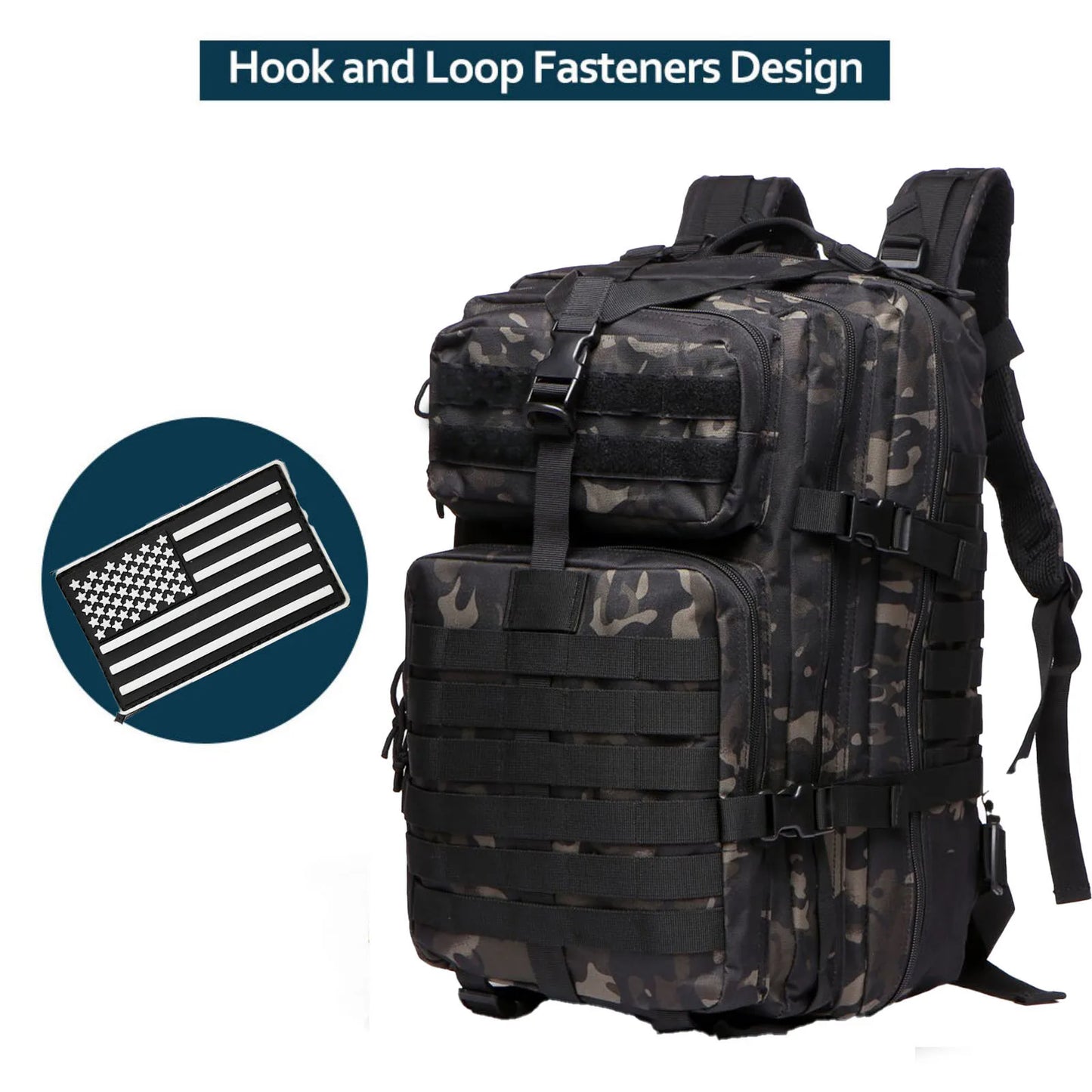 Sac à Dos Thuram 25L/50L – Nylon Résistant et Imperméable, Sac Tactique pour Sports, Randonnée, Pêche, Chasse et Camping - BLACKBEARD OUTDOOR INDUSTRIES