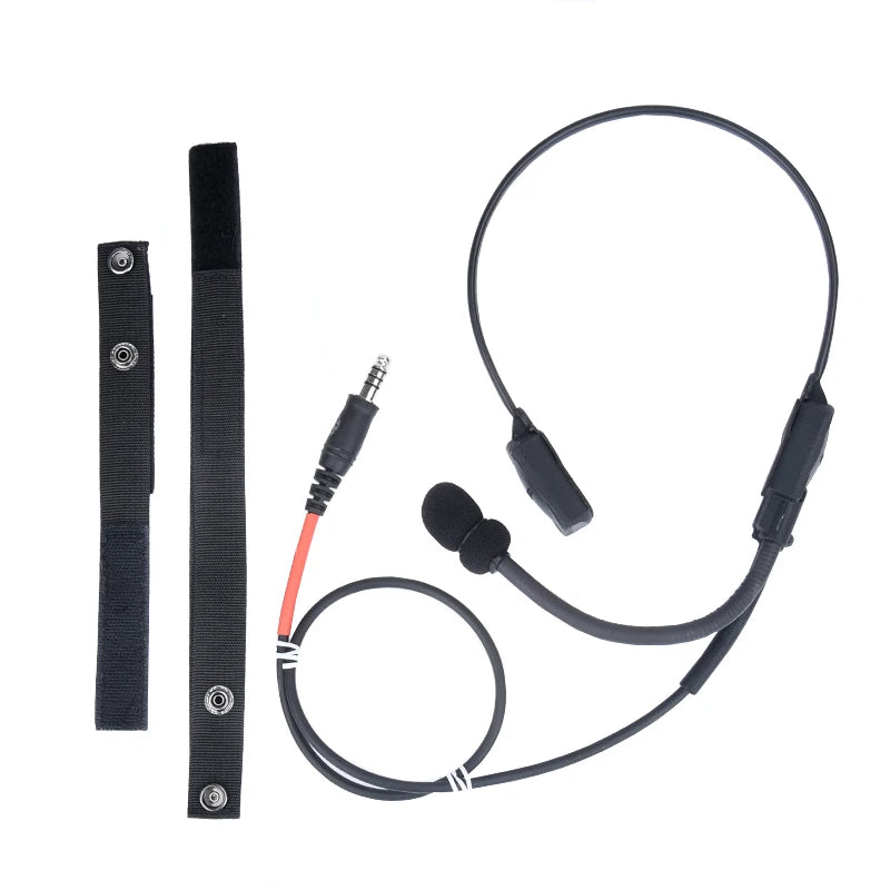 Casque Tactique WADSN MH180-V avec Conduction Osseuse pour Airsoft – Casque de Signalisation avec Microphone pour Interface 7.0 PLUG PTT BLACKBEARD OUTDOOR INDUSTRIES