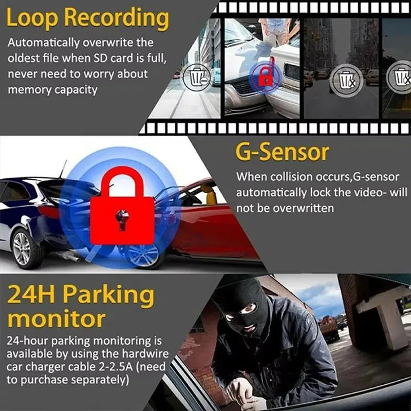 dashcam 4 canaux couverture panoramique à 360° haute définition 1080P Ma boutique