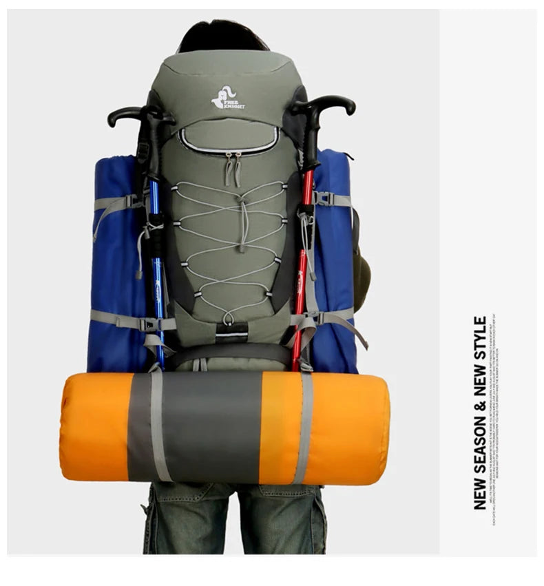 Sac à Dos de Camping 75L - Avec Housse de Pluie - Randonnée, Escalade, Trekking - Unisexe - BLACKBEARD OUTDOOR INDUSTRIES