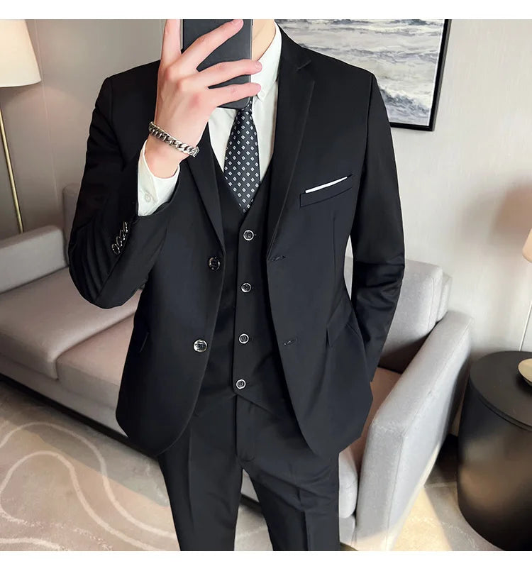 Costume Homme 3 Pièces - Élégant et Classique, Idéal pour Mariage et Événements Formels - Taille S-6XL BLACKBEARD OUTDOOR INDUSTRIES