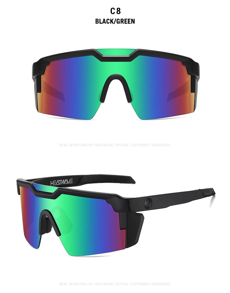Lunettes de Soleil Heat Wave – Sport Cyclisme Style Conjugué, Polarisées, Anti-reflet, UV400 – Pour Homme & Femme - BLACKBEARD OUTDOOR INDUSTRIES