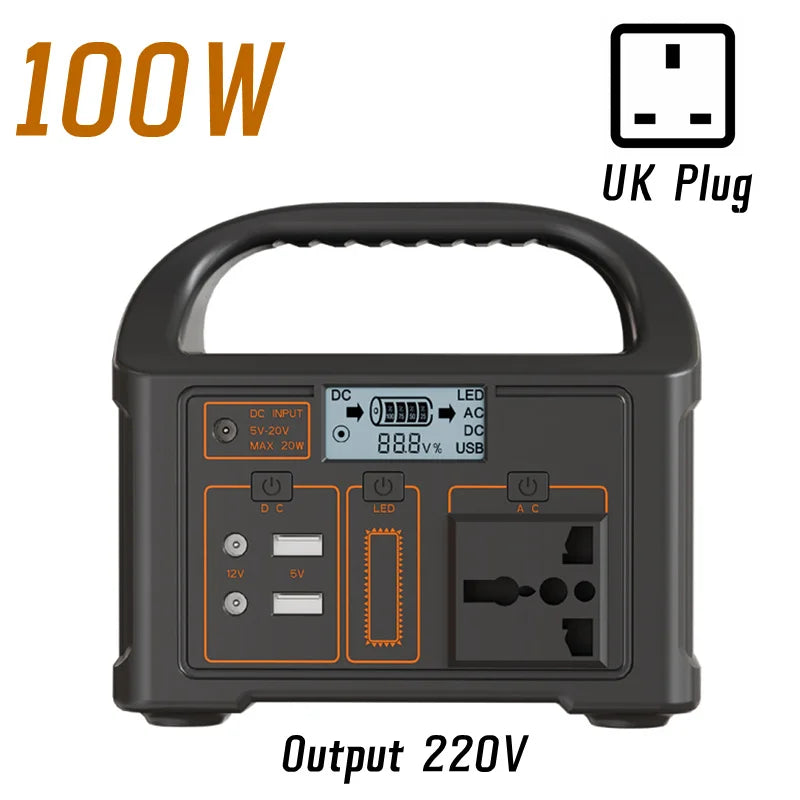 JSDsolar Power Station 100W – Générateur Solaire Portable avec Batterie LiFePO₄ 76.8Wh - BLACKBEARD OUTDOOR INDUSTRIES