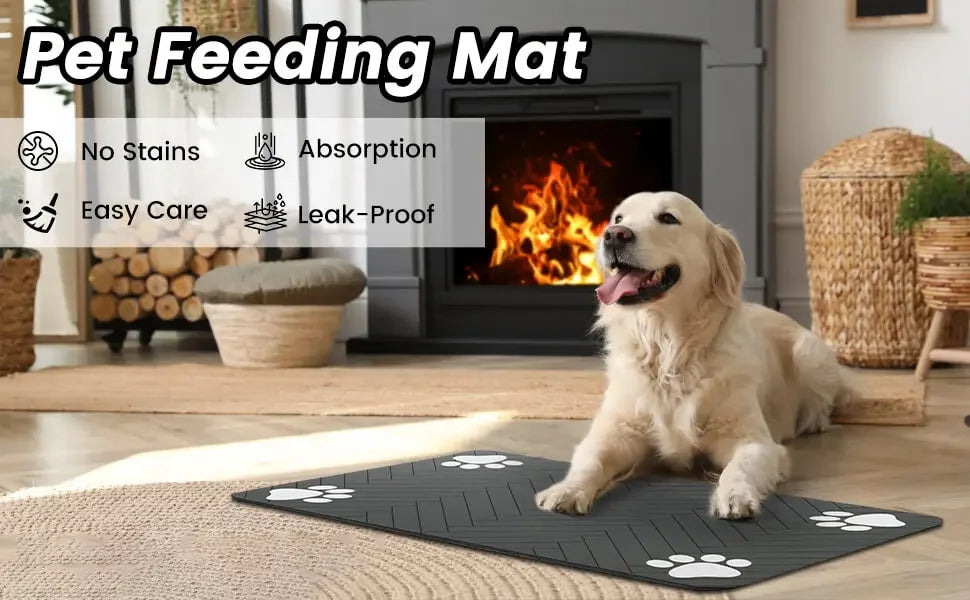 Tapis de Nourrissage Absorbant pour Animaux – Imperméable, Antidérapant & Séchage Rapide – Idéal pour Gamelles de Chiens et de Chats Ma boutique