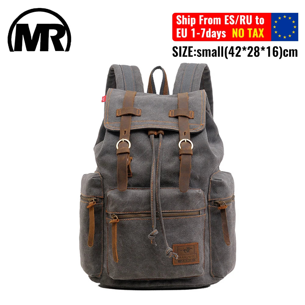 MARKROYAL Sac à Dos Vintage en Toile – Grand Format 36–55L | Compatible PC 14’’ | Unisexe - BLACKBEARD OUTDOOR INDUSTRIES