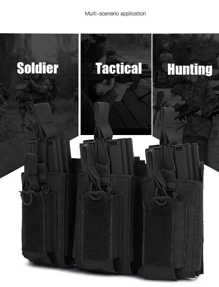 Porte chargeurs Tactical EDC Triple pour M4, M14, M16, AK, AR, Glock (Système MOLLE) BLACKBEARD OUTDOOR INDUSTRIES