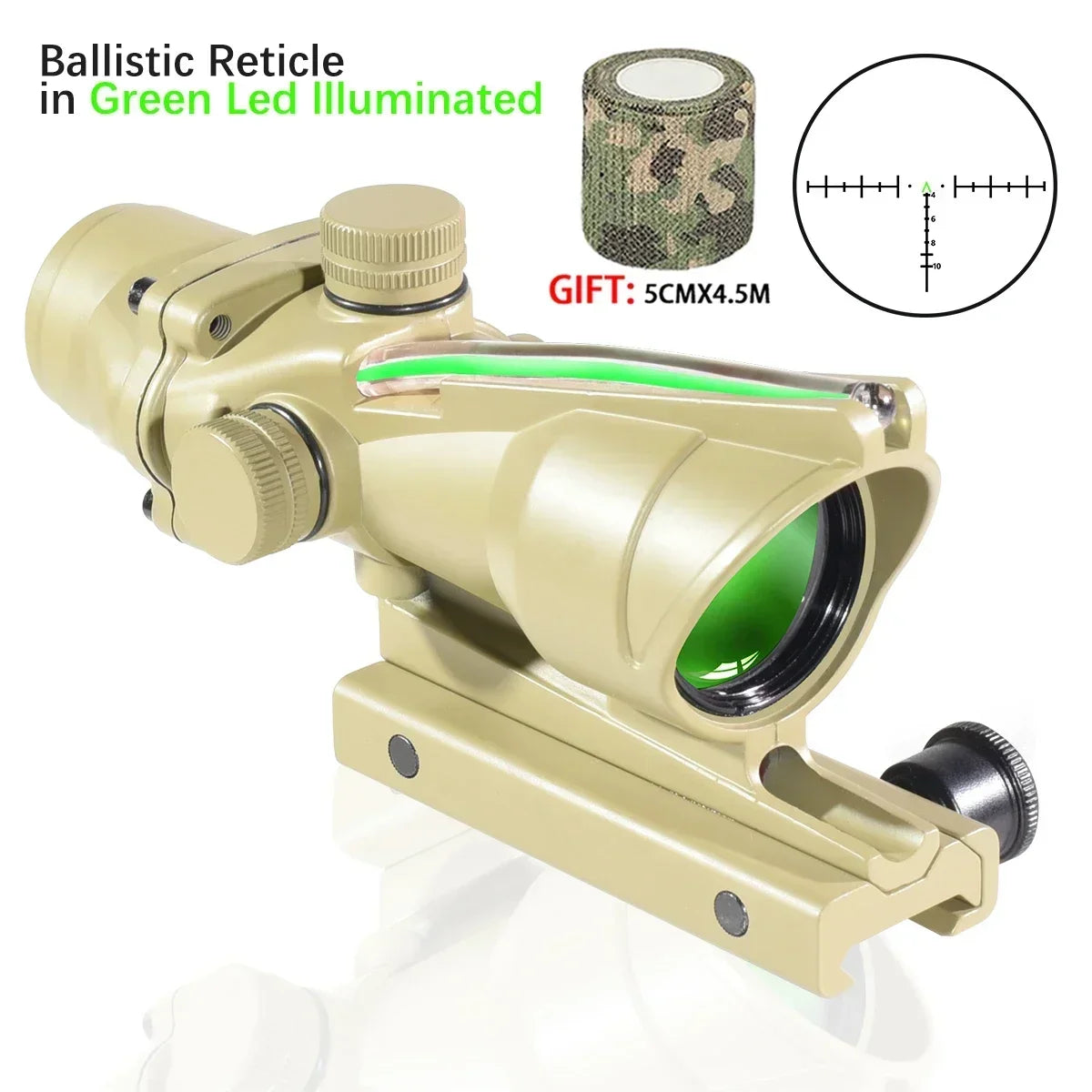 Lunette de Visée 4x32 Red Dot avec Fibre Optique - BLACKBEARD OUTDOOR INDUSTRIES
