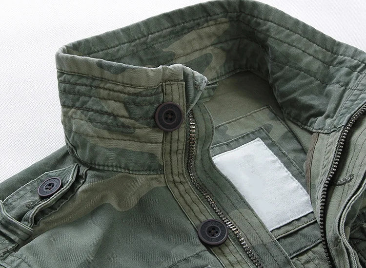 Veste Homme M65 Denim Rétro – Cargo Multi Poches – Style Militaire Outdoor Casual - BLACKBEARD OUTDOOR INDUSTRIES