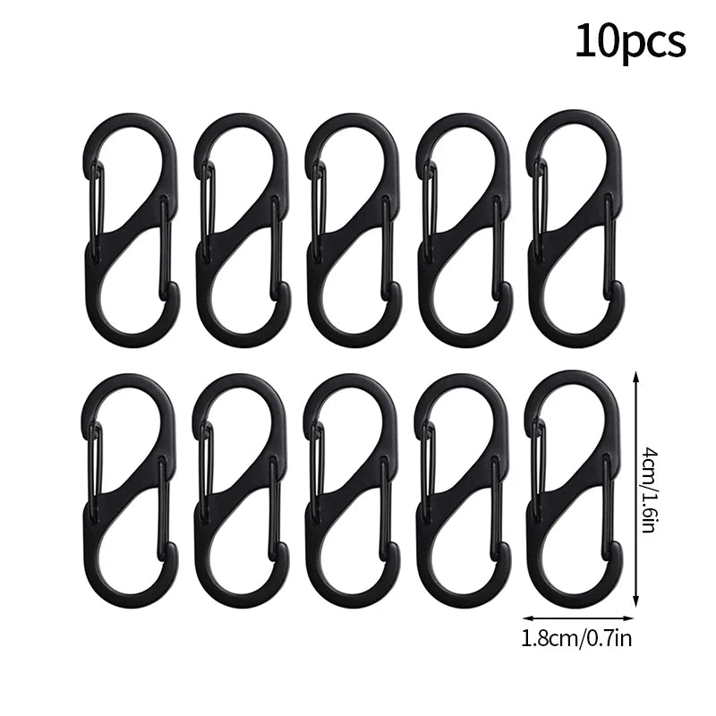 5PCS Mousquetons Tactiques en S – Mini Clip Aluminium Anti-Vol pour Camping & Randonnée - BLACKBEARD OUTDOOR INDUSTRIES