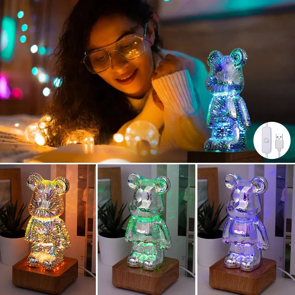 ours LED effet 3D firework Ma boutique