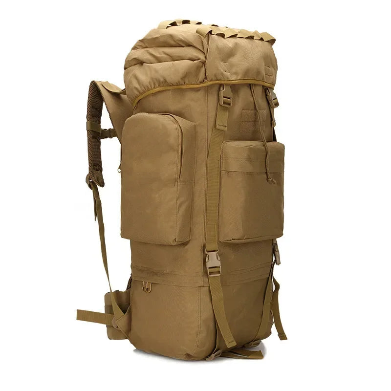 Sac à Dos de Randonnée 70L Imperméable avec Housse de Pluie – Grand Sac de Camping et Escalade - BLACKBEARD OUTDOOR INDUSTRIES