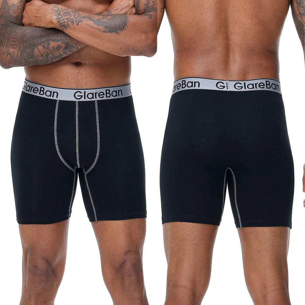 Pack de 4 Boxers Mi-Long pour Hommes - Coton Respirant BLACKBEARD OUTDOOR INDUSTRIES