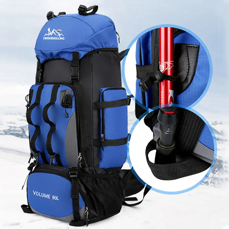 Sac à Dos de Randonnée Imperméable 90L – Sac de Voyage et de Camping avec Grande Capacité, Idéal pour Trekking et Aventures Extérieures - BLACKBEARD OUTDOOR INDUSTRIES