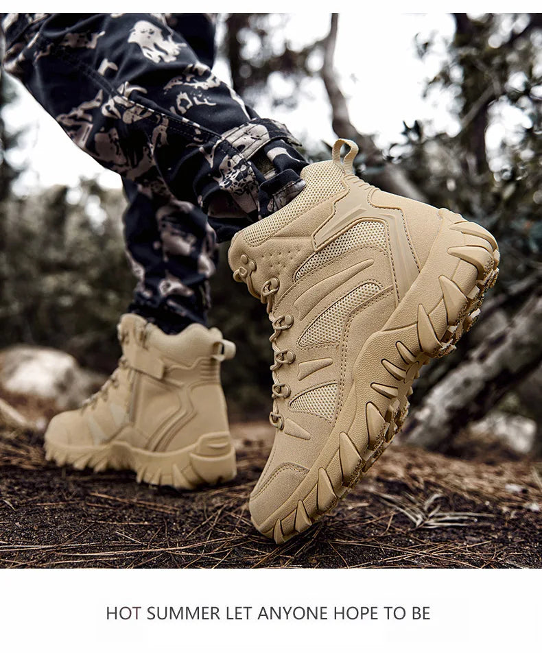 Bottes de Combat Tactiques Améliorées pour Homme - Chaussures de Randonnée Résistantes et Respirantes BLACKBEARD OUTDOOR INDUSTRIES