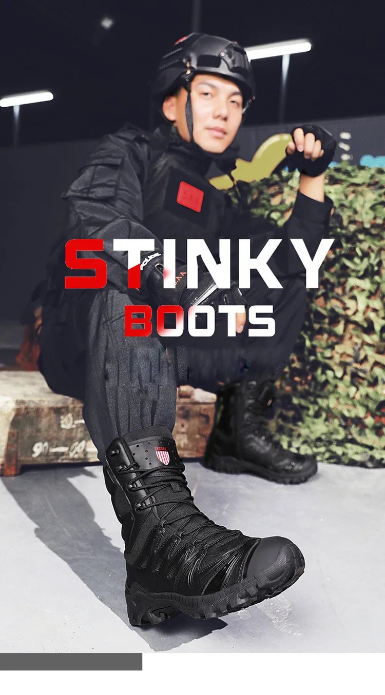 Bottes Tactiques Combat Désert pour Homme - Résistantes, Étanches et Confortables pour Randonnée et Sports Outdoor - BLACKBEARD OUTDOOR INDUSTRIES