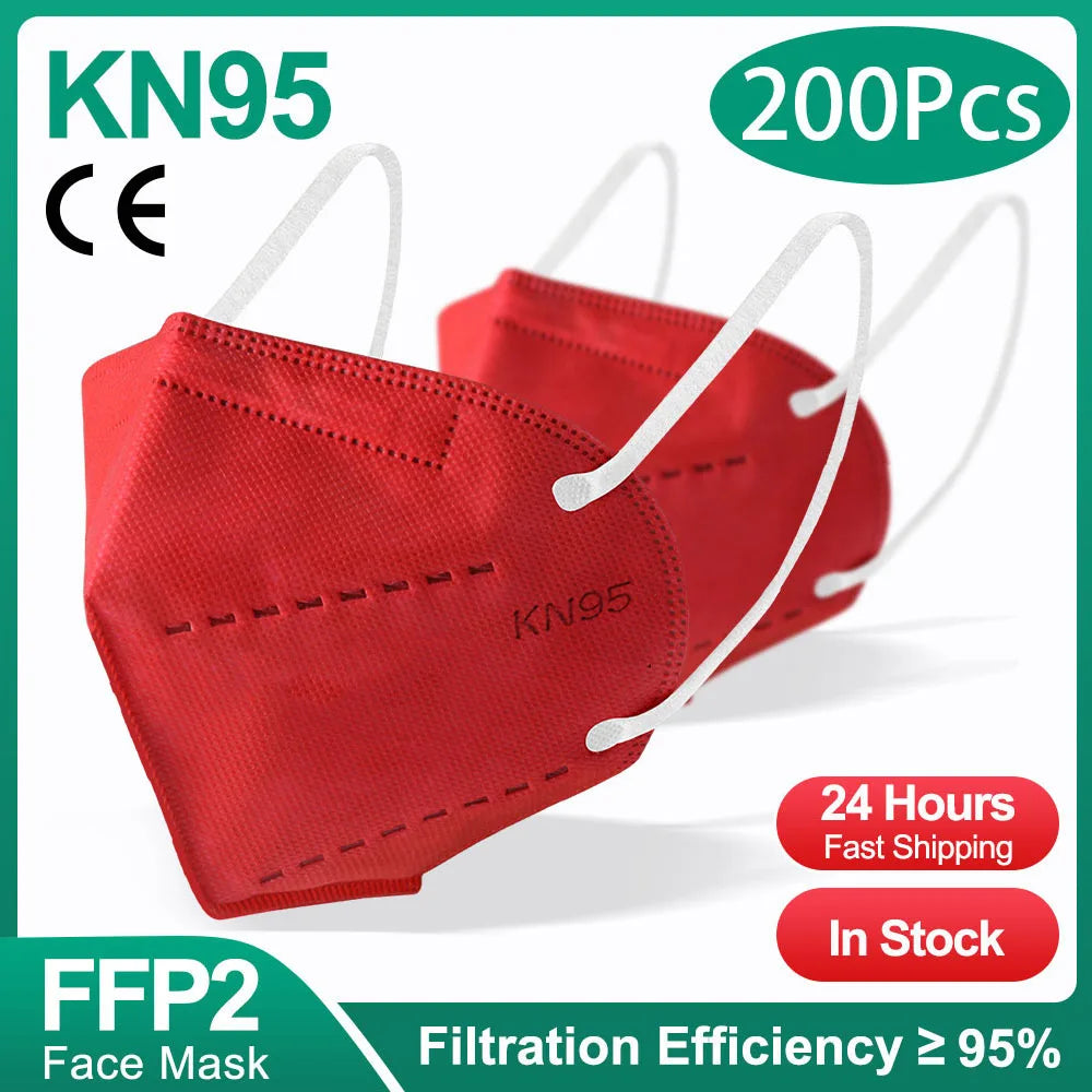 Masques FFP2 KN95 - 10 à 200 Pièces - Homologuées avec 5 Couches - BLACKBEARD OUTDOOR INDUSTRIES