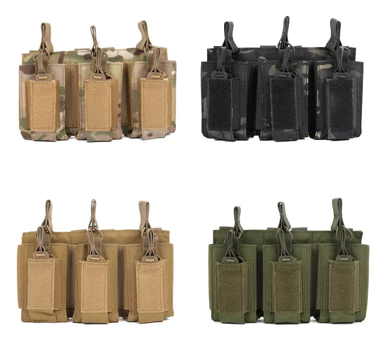 Porte chargeurs Tactical EDC Triple pour M4, M14, M16, AK, AR, Glock (Système MOLLE) BLACKBEARD OUTDOOR INDUSTRIES