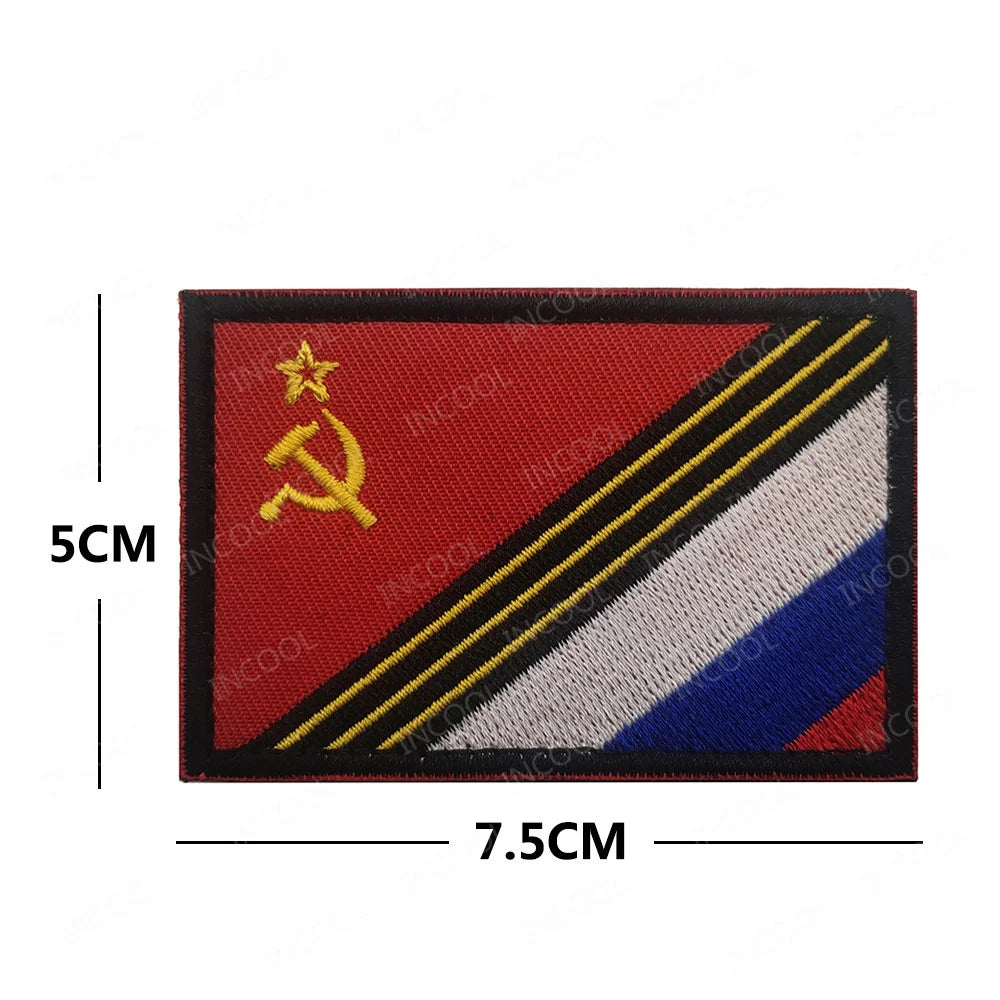 Patch Brodé Russie Soviétique – Bande Noire et Jaune Réfléchissante Infrarouge - BLACKBEARD OUTDOOR INDUSTRIES