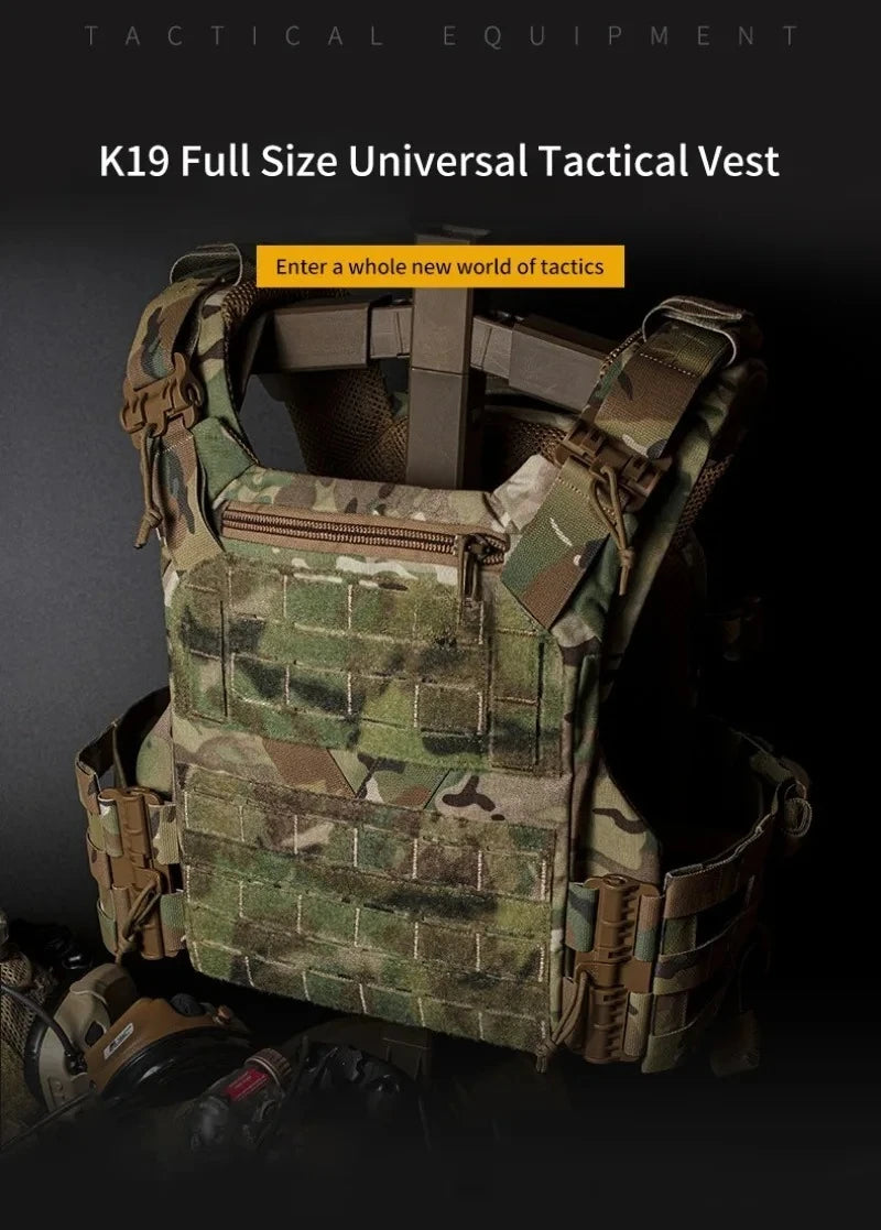 Gilet Tactique MOLLE K19 3.0 – Porte-Plates pour Chasse, Airsoft et Combat avec Système de Libération Rapide et Ceinture Ajustable – Armure de Corps - BLACKBEARD OUTDOOR INDUSTRIES