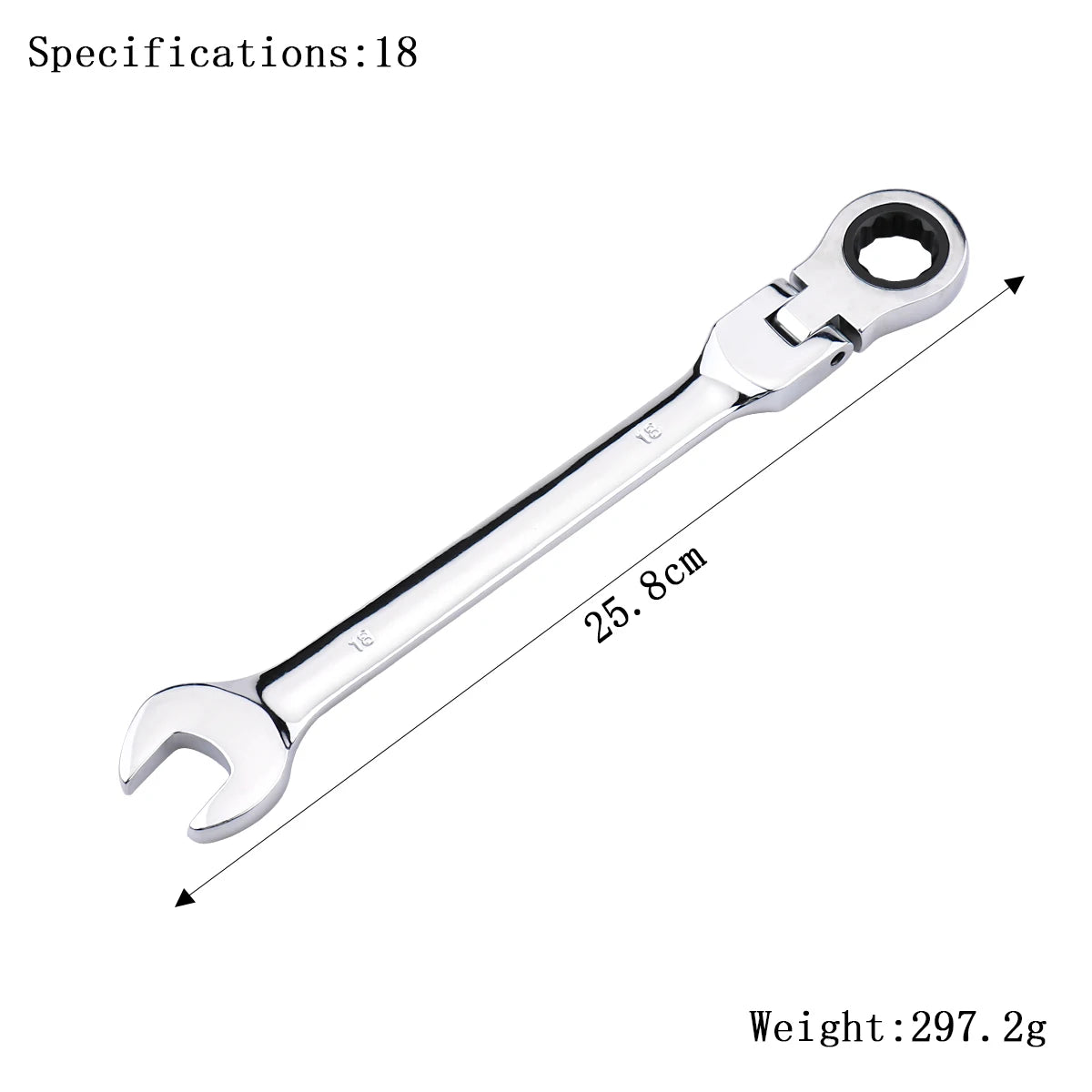 Clé à Cliquet Flexible 72 Dents en Acier Chrome Vanadium – 6 à 27 mm - BLACKBEARD OUTDOOR INDUSTRIES