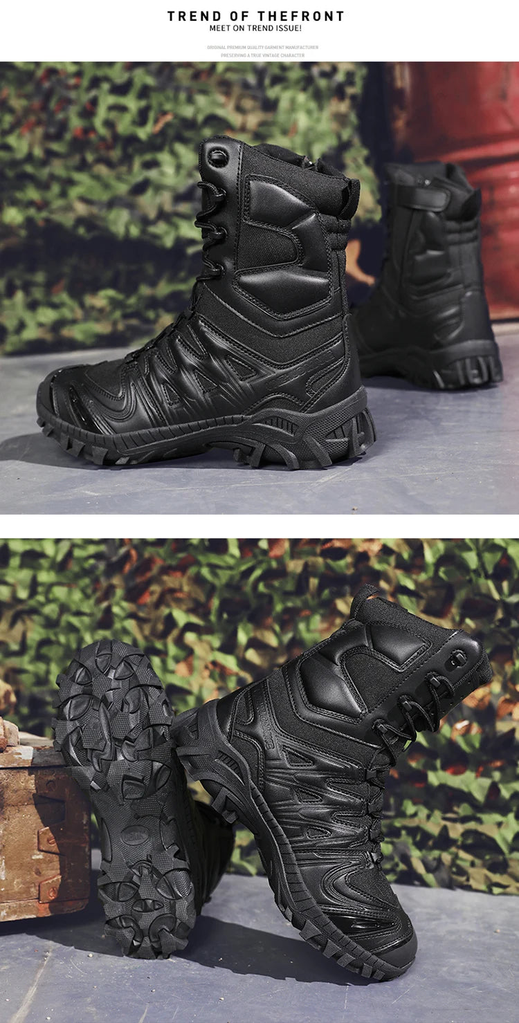 Bottes Tactiques Combat Désert pour Homme - Résistantes, Étanches et Confortables pour Randonnée et Sports Outdoor - BLACKBEARD OUTDOOR INDUSTRIES