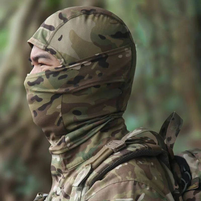Balaclava Camouflage Multicam – Masque Intégral pour Ski, Cyclisme, Chasse, Airsoft et Plein Air - BLACKBEARD OUTDOOR INDUSTRIES