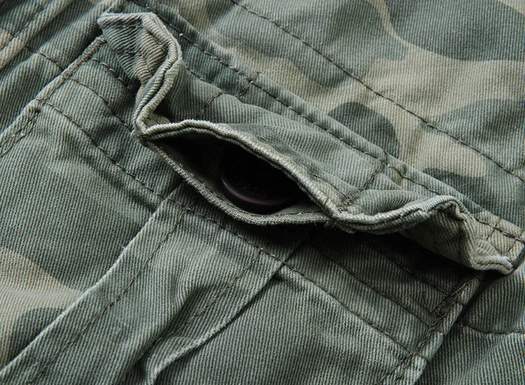 Veste Homme M65 Denim Rétro – Cargo Multi Poches – Style Militaire Outdoor Casual - BLACKBEARD OUTDOOR INDUSTRIES