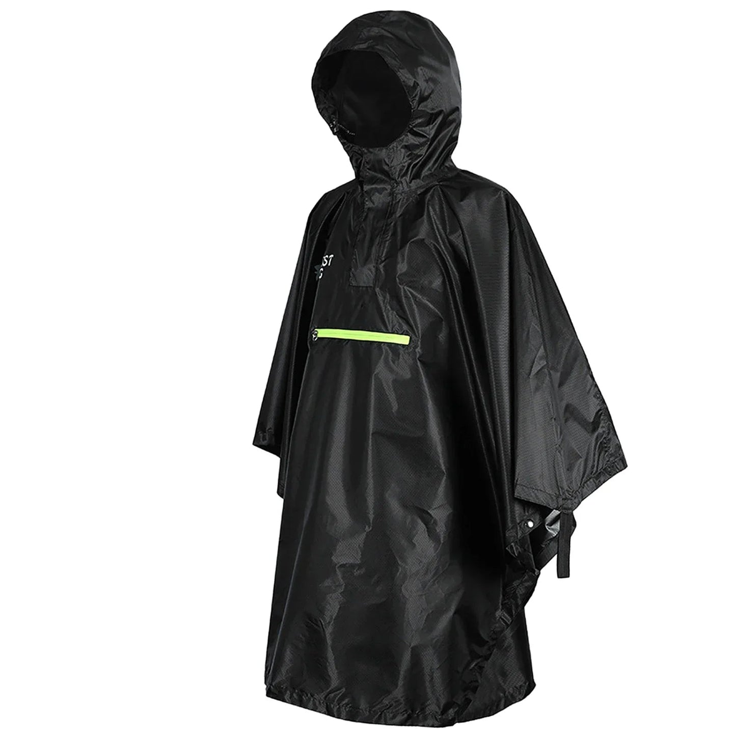 Poncho de Pluie avec Réflecteur - Imperméable Unisexe pour Vélo, Randonnée et Activités de Plein Air (Cape de Pluie, Capuche, Bande Réfléchissante) BLACKBEARD OUTDOOR INDUSTRIES
