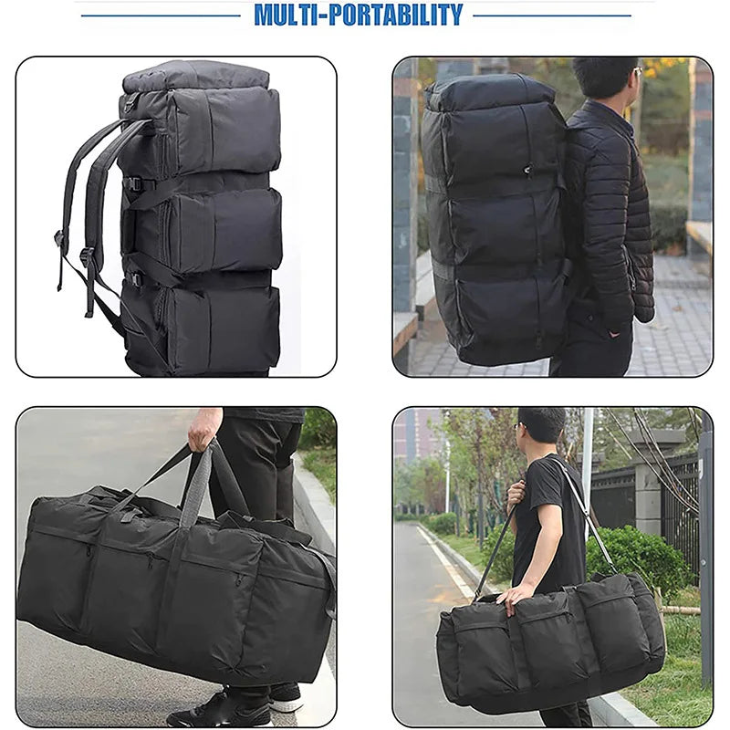 Sac de Voyage & Sac à Dos 100L – Grand Volume pour Camping, Randonnée, Trekking et Voyage - BLACKBEARD OUTDOOR INDUSTRIES