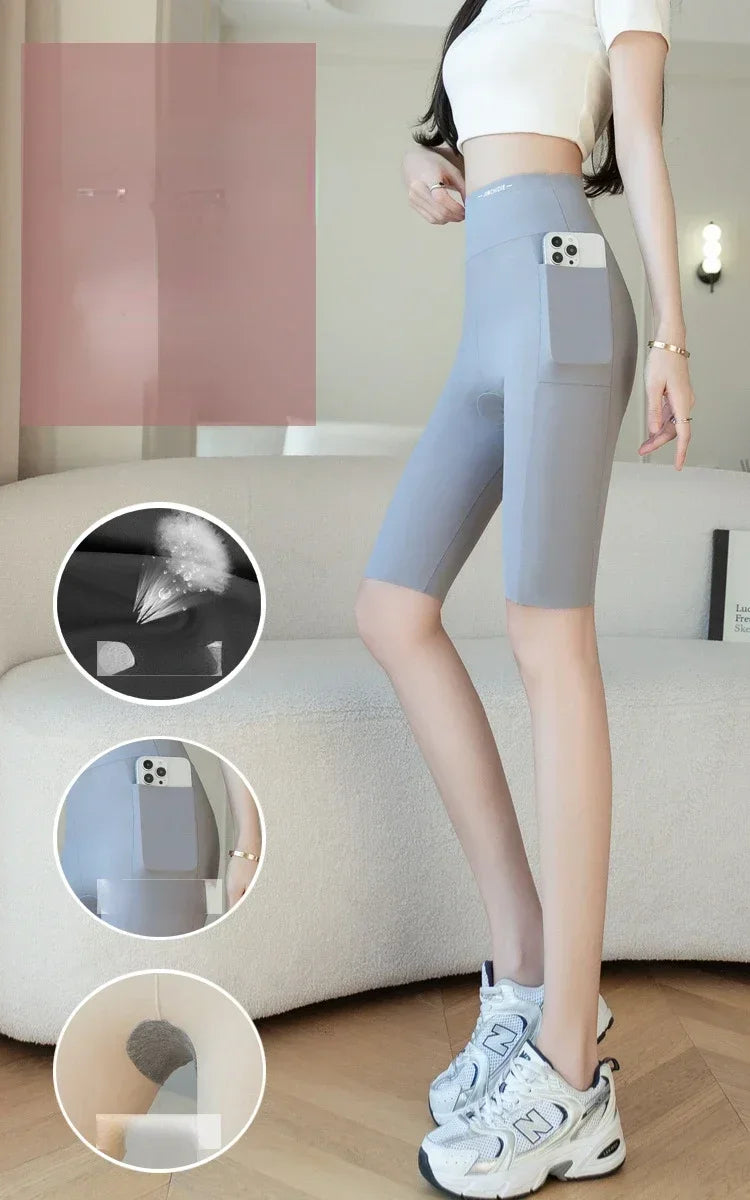 Legging Short Femme Sport Taille Haute | Gainant & Anti-Transpiration | Poches Latérales | MODX - BLACKBEARD OUTDOOR INDUSTRIES