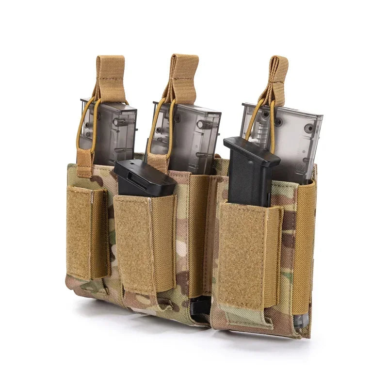 Porte chargeurs Tactical EDC Triple pour M4, M14, M16, AK, AR, Glock (Système MOLLE) BLACKBEARD OUTDOOR INDUSTRIES
