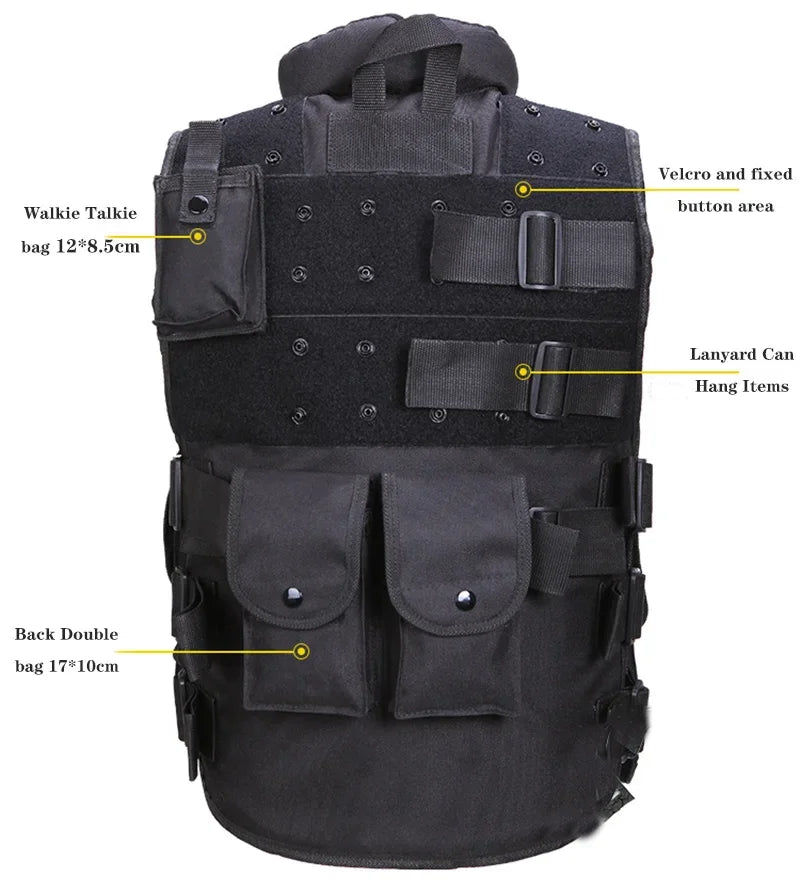 Gilet Tactique d’Intervention Type SWAT / SAS – Modèle Adulte & Enfant Ma boutique