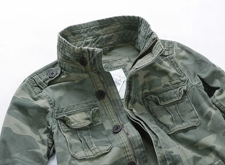 Veste Homme M65 Denim Rétro – Cargo Multi Poches – Style Militaire Outdoor Casual - BLACKBEARD OUTDOOR INDUSTRIES