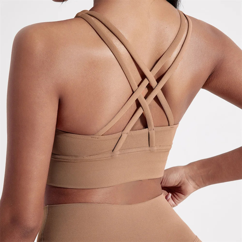 Brassière de Sport Femme Dos Croisé – Maintien Fort – Respirante & Confortable – Yoga, Fitness, Gym - BLACKBEARD OUTDOOR INDUSTRIES