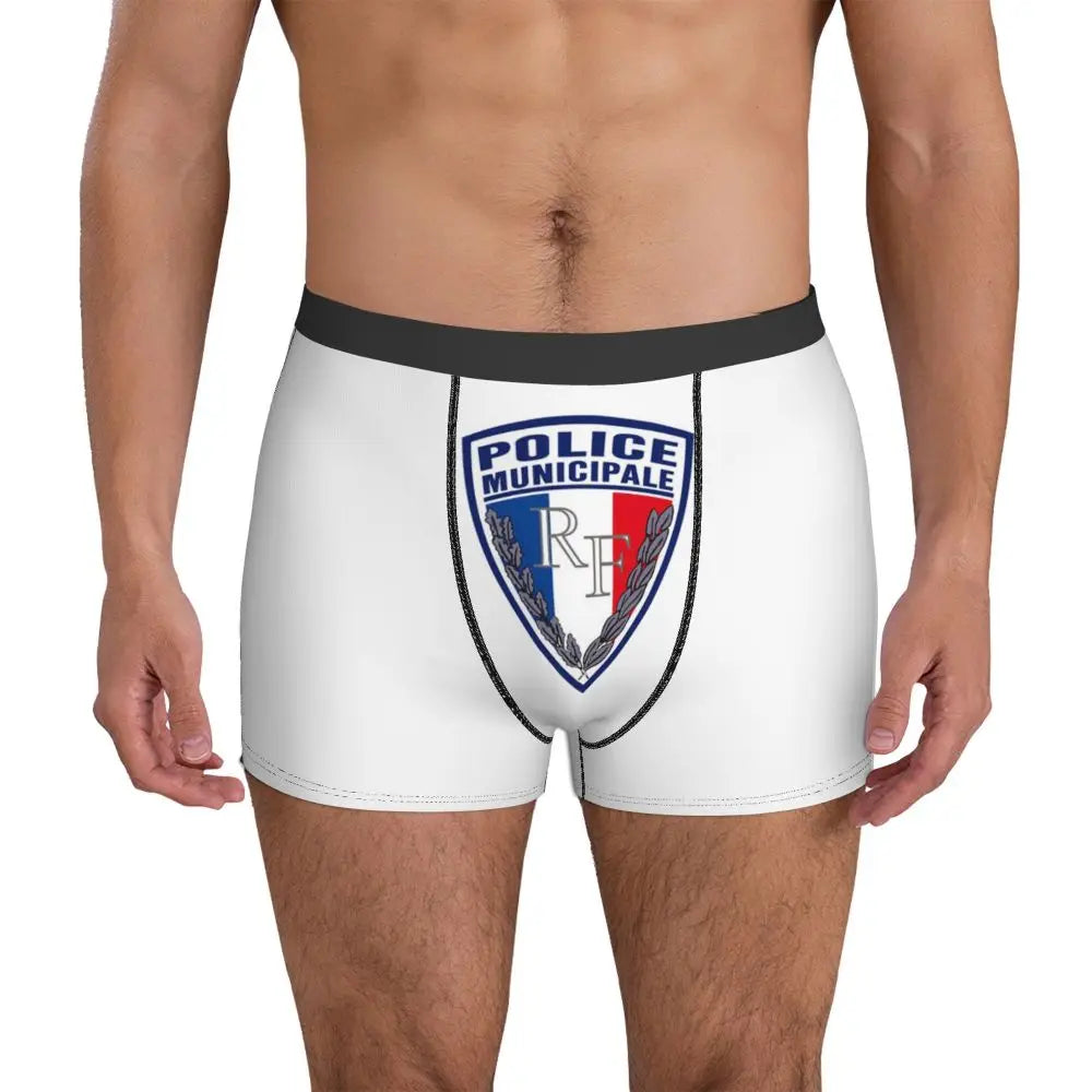 Boxer Homme Insigne Police Municipale – Sous-vêtement Original et Confortable - BLACKBEARD OUTDOOR INDUSTRIES