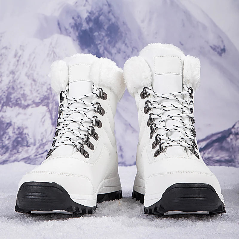 Bottes de Neige Femme Hiver 2024 – Sneakers Chaudes à Fourrure, Semelle Épaisse, Imperméables – Bottines Mi-mollet Outdoor - BLACKBEARD OUTDOOR INDUSTRIES