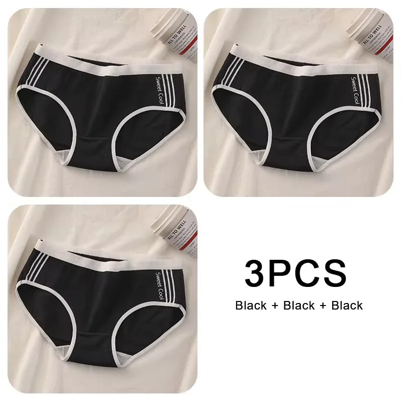 Lot de 3 Culottes Sans Coutures en Coton pour Femmes - Sous-vêtements à Taille Moyenne, Confortables et Idéales pour le Sport - BLACKBEARD OUTDOOR INDUSTRIES