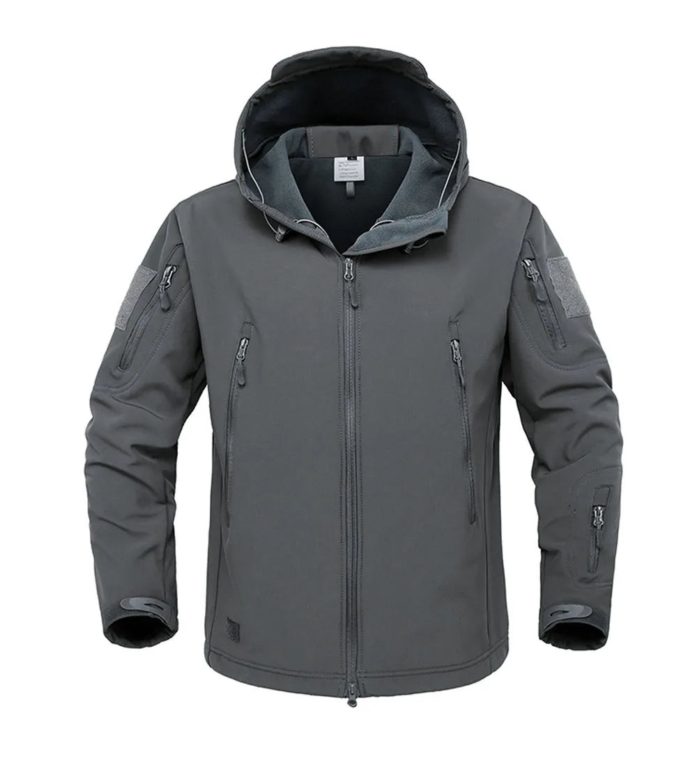 Veste Soft Shell Militaire Shark Skin – Veste Tactique Hommes, Coupe-Vent et Imperméable, Manteau Bomber à Capuche, Veste de Combat Armée pour Homme BLACKBEARD OUTDOOR INDUSTRIES