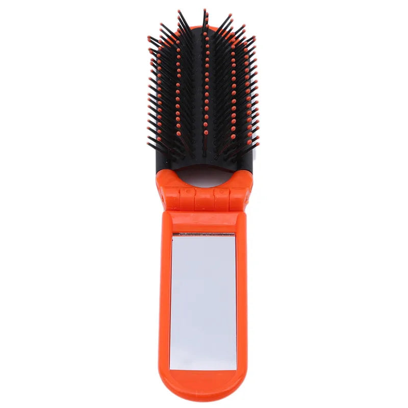 Peigne Pliant en Plastique avec Miroir Portable – Peigne de Maquillage Pratique et Élégant, Accessoire de Mode pour Femme, Idéal pour Sac à Main - BLACKBEARD OUTDOOR INDUSTRIES