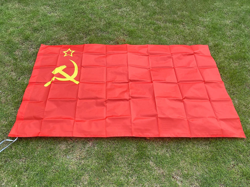 Drapeau de l'Union des Républiques Socialistes Soviétiques (URSS) - 90x150 cm – Polyester – Drapeau de la Révolution Rouge BLACKBEARD OUTDOOR INDUSTRIES