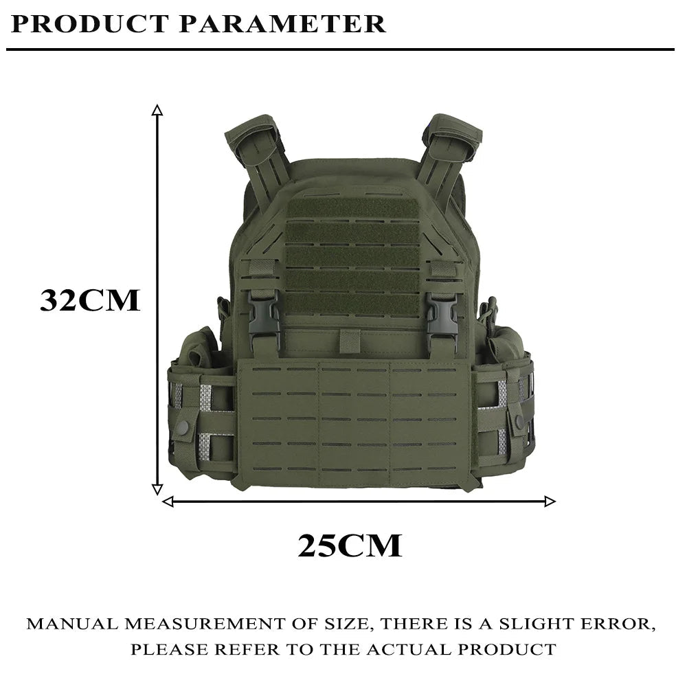 Gilet Porte-Plat Nylon LG4 Multifonction avec Plaque Frontale Remplaçable – Système MOLLE, Gilet de Combat pour Chasse et Entraînement BLACKBEARD OUTDOOR INDUSTRIES