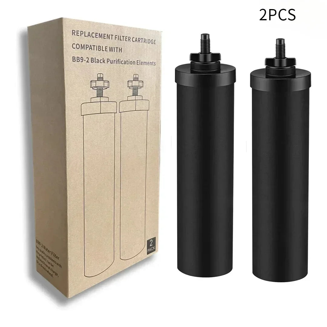 Filtres de Remplacement BB9-2 – 2 Pièces de Filtre à Charbon Actif Compatible avec le Système de Filtration d'Eau Gravity Black Berkey - BLACKBEARD OUTDOOR INDUSTRIES