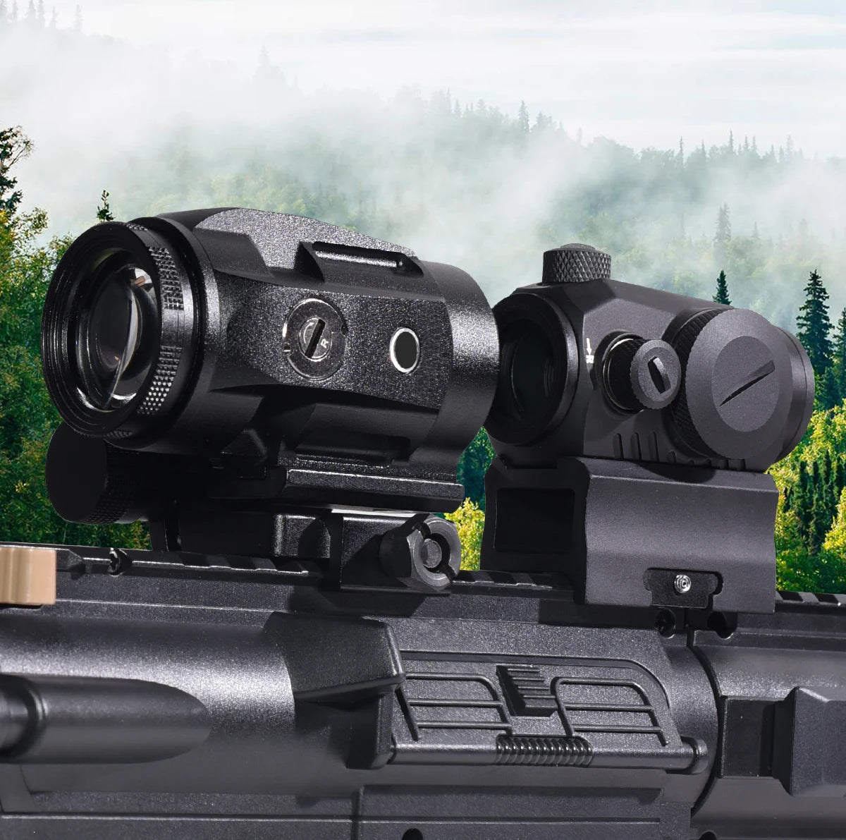 Lunette de Visée Combo Red Dot R5 + Magnifier J3 3X pour Rail 20 mm - BLACKBEARD OUTDOOR INDUSTRIES
