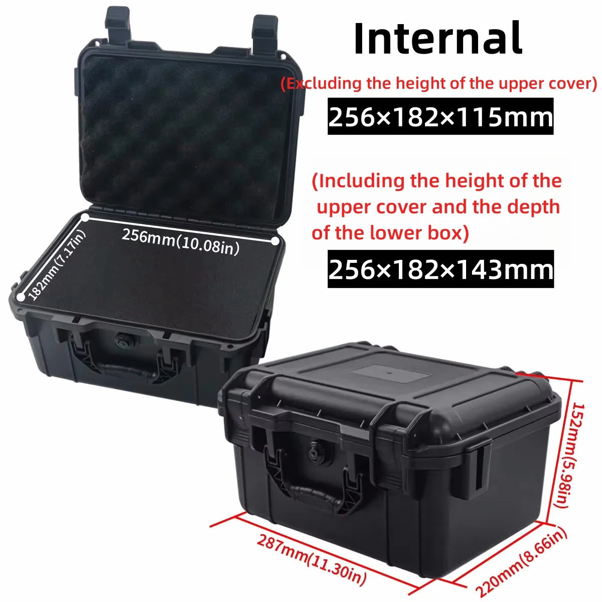 Mallette de Transport Rigide Étanche avec Mousse Prédécoupée – Boîte de Rangement de Sécurité pour Outils, Matériel, Optique, Drone Ma boutique