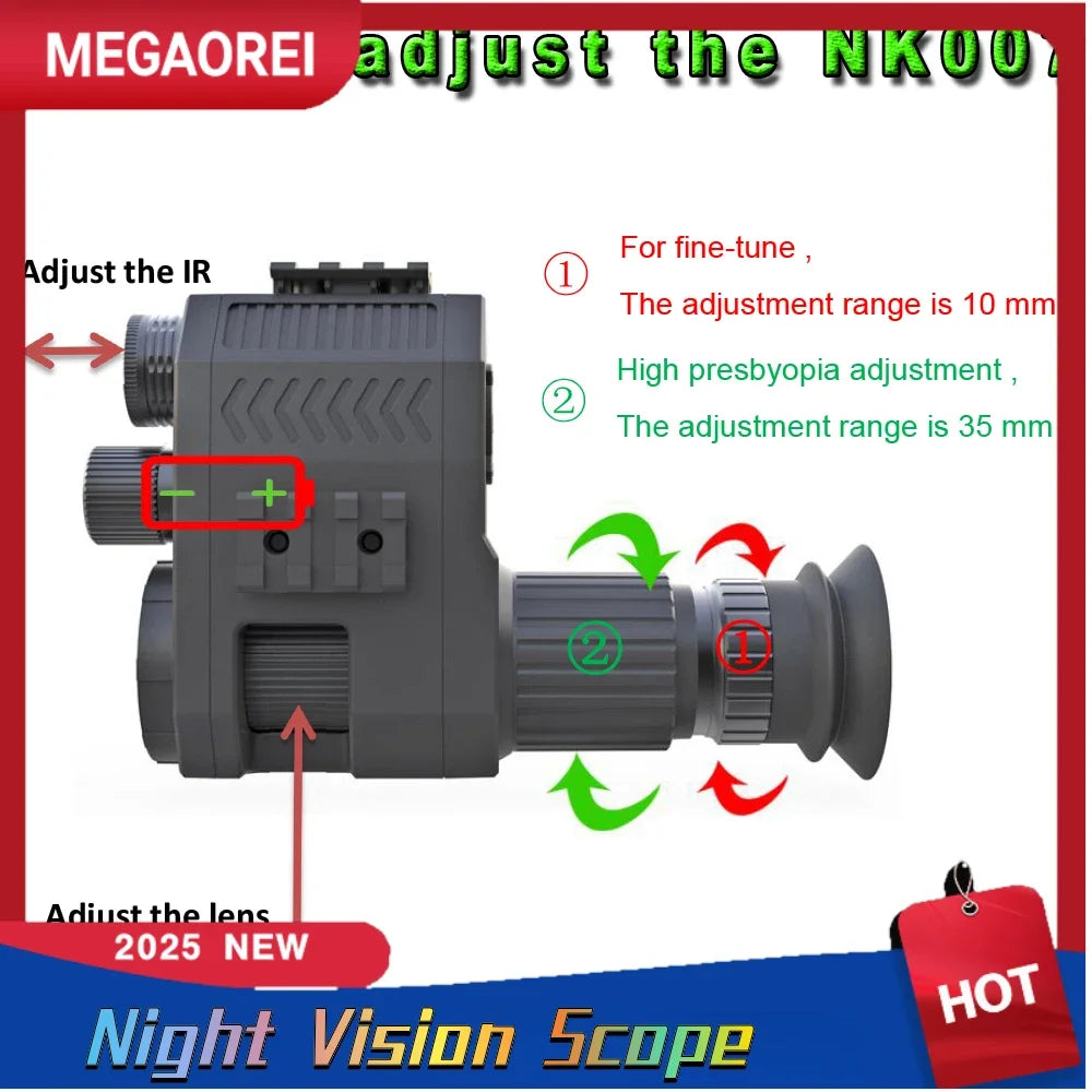 Jumelles de Vision Nocturne Megaorei NK007 (2025) – 1080P Full HD, Caméra Intégrée pour Chasse & Pêche Ma boutique